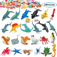Set of 24 sea animal models for children, Set of 24 Piece fun ocean sea creature toys Sea Animal Toy