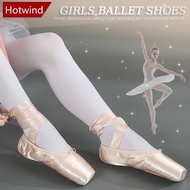 Hotwind Girls' and Ladies' Ballet Pointe Shoes - Satin Ribbon for Performance and Practice E3R4