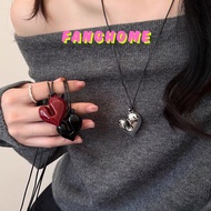 Silver Heart Necklace - Korean Style Heart Charm Necklace