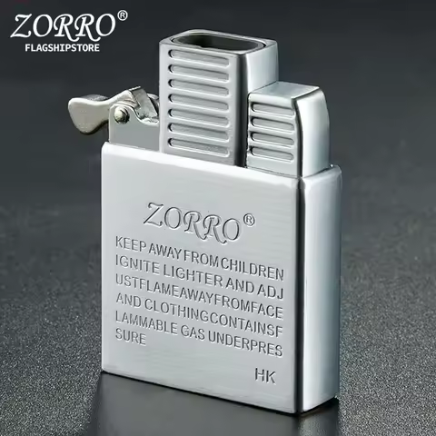 ZORRO Dual Fire Torch Insert Lighter Gas Jet Windproof Flint Lighter Inflatable Butane Original Repl