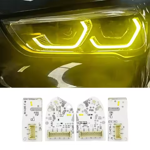 Yellow LED Headlight Daytime Running Lights Chips LED PCB Board DRL Module For BMW X2 F39 LCI X1 F49