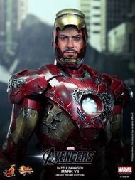 12) 售 全新 HOT TOYS MMS196 HT 1/6 Iron Man - Battle Damaged Mark VII MK7 (Movie Promo Edition) Action 