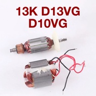 Pemegun angker gerudi tangan untuk Hitachi 13K D13VG D10VG Angker Rotor Anchor Stator Gegelung Ganti