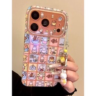 Cartoon Cartoon Cute Grid Bear Miffy Free Applicable ihone17promax16pro Phone Case 15 New Style