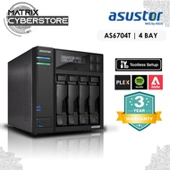 ASUSTOR AS6704T 4-Bay LOCKERSTOR 4 GEN 2 NAS  - Intel N5105, 4GB DDR4, M.2 Slots x 4, 2.5GbE, USB 3.