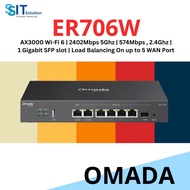TP LINK ER706W OMADA AX3000 Wi-Fi 6 | 2402Mbps 5Ghz | 574Mbps , 2.4Ghz | 1 Gigabit SFP slot | Load B