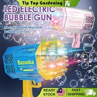 TIPTOP LED Bubble Gun Bubble Machine Toy 69 Holes Electric Machine Lighting Bazooka Bubble Gun Kids 