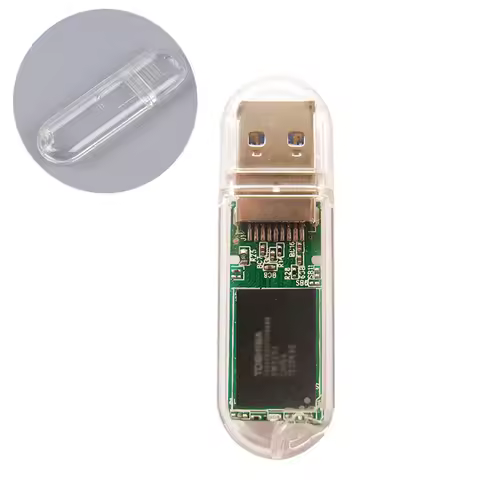 Small Plastic Instrument Enclosure USB Stick Junction Housing Plastic Transparent U Disk Enclosure P