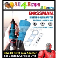 BOSSMAN Rivet Gun for Cordless Drill Electric, Rivet Nut Gun Riveting Tool BRA01
