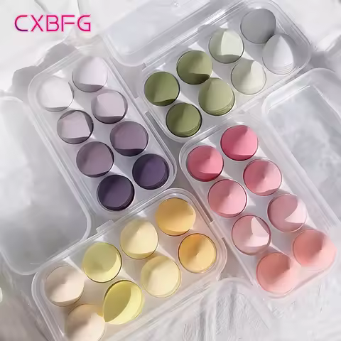 4/8pcs Makeup Sponge Blender Beauty Egg Cosmetic Puff Soft Foundation Sponges Powder Puff Women Make