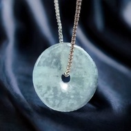 【願‧平安】木拿玻璃種平安扣項鍊 | 天然緬甸翡翠A貨 | 送禮