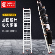 Aluminum Alloy Retractable Ladder 6m 7m 8m 10m Thickened Lifting Ladder Single-Sided Straight Ladder