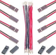 Dupont 2.54mm Wire Female to Female Dupont Connector & 22AWG Pre-Crimped Cable, Single Row 1/2/3/4/5