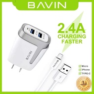 BAVIN PC567 2.4A Universal Dual Quick Charge USB Port Adapter Travel