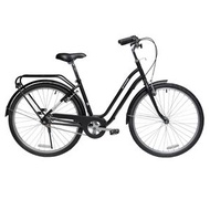 休閒城市單車 100 (附單車尾架) - 黑色