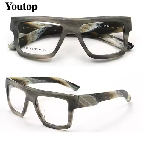 80s Oversized Men Eyeglasses Frames for Men Square Glasses Frames Prescription Eyewear Retro Optical