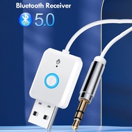 RT08 Bluetooth 5.0 Receiver Car Kit Mini USB 3.5MM Jack AUX Audio for Speaker Handsfree