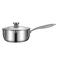316 Stainless Steel Yukihira Pan For Home Baby Food Supplement Small Milk Boiling Pot Non-Stick Pot Soup Pot Frying Pan Uncoated