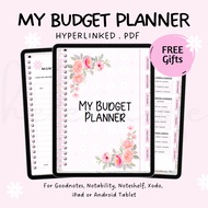 Pink Digital Planner, Hyperlinked Pdf Money Cash Journal Book Buku Simpanan Duit 存钱本 Saving Finance 