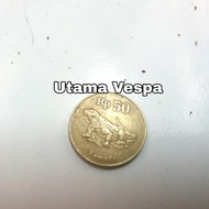 Uang kuno koin Rp 50 rupiah tahun 1993 komodo