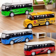 DELMER Alloy Bus Model, Vehicle Model Bus Shape Pull Back Car, Birthday Gift Ornaments Simulation Ca