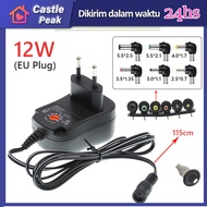 Universal Adapter Charger Adjustable Power Supply Adapter Laptop 12W AC 100V-240V Adjustable 1000mA