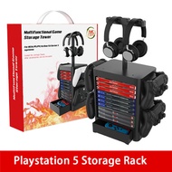 Vogek Playstation 5 Game Disc Earphone Storage Rack Wear-resistant  Stand For Sony Ps5 Gamepad Contr