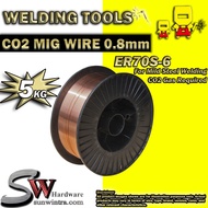 SW Hardware CO2 MIG WIRE COIL 5kg x 0.8MM (Suitable for All MIG Welding Machine) MIG Welding Wire Fo