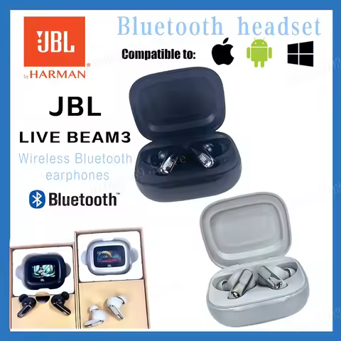 JBL Live Beam 3 True wireless noise cancelling enclosed earbuds, 6 microphones for perfect communica