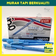 G'Soft 5566 Remaja Ball Point Pen 0.5 MM [Blue/Red/Black] [1box] [20pcs/box] / Pen G'Soft 0.5MM [Bir