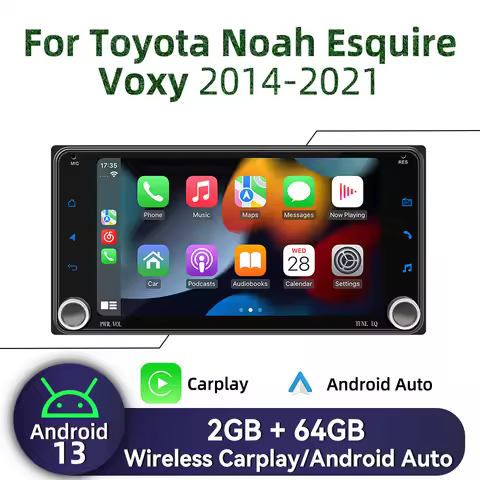 7" Screen For Toyota Noah Esquire Voxy 2014-2021 Wireless Carplay Autoradio Android Car Multimedia 2