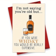 1pcFunny Whiskey Birthday Card for Husband Older 30th 40th 50th 60th 70th 80th 90th Birthday Card Gi