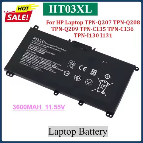 3600mah HT03XL Laptop Battery for HP Laptop TPN-Q207 TPN-Q208 TPN-Q209 TPN-C135 TPN-C136 TPN-I130 I1