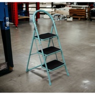 Aluminum folding ladder stool 3 steps-blue