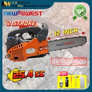 NEW WEST CHAINSAW 258 2-Stroke Design Chain Saw 12'' 25.4cc Mesin Pemotong Pokok