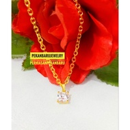 [ACC PEKANBARU] 24K CRYSTAL PLATED NECKLACE + 24K GOLD PLATED