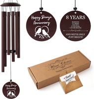Bronze Anniversary Wind Chime Gifts – 8 Year Anniversary Romantic Gifts for Him Her Men Women Couple