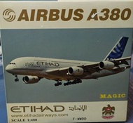 全新 ETIHAD 1:400 AIRBUS A380 F-WWDD  飛機模型連底座