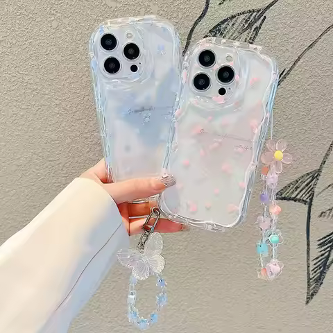 Flower Butterfly Chain Case For Honor X6C 400 X8C X9C 200 Smart X5 X5B X6B X6A Plus Magic 7 lite X7C