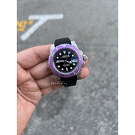 Seiko Mods Yacht Master purple matte bezel automatic watch mechanical watch seiko modify seiko modif