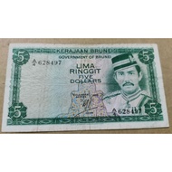 Offer M5 Banknote Brunei Siri 2 Tahun1983 Lima Ringgit Ringgit A/4 628497 Condition Seperti Di Gamba
