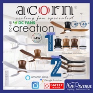 ACORN Creation DC-168H LED DC Motor 3 Blade 42 / 48 Inch Ceiling Fan with LED Light Kit and Remote