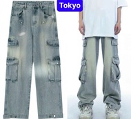QUẦN JEANS BÁCH LAI - QUẦN JEANS TÚI HỘP TO ỐNG RỘNG PHỦ GÓT GIÀY PHONG CÁCH Y2K CAO CẤP - TOKYO FAS
