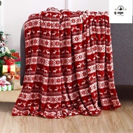 GOGOU Sofa Blanket, Soft Flannel Cosy Snuggle Blanket,  Washable Winter Warm Elk Snowflake Xmas Flee