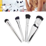 [wilkl] 4pcs Makeup Brush Set Electroplate Comfortable Touch Soft Bristle Cosmetic Brush Set Makeup Tool Sliver