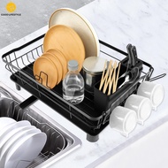 Dish Drying Rack with Swivel Drainage Spout Cutlery Holder Stainless Steel Dish Drainer Efficient Draining Dish Rack Drainer  SHOPSKC5754