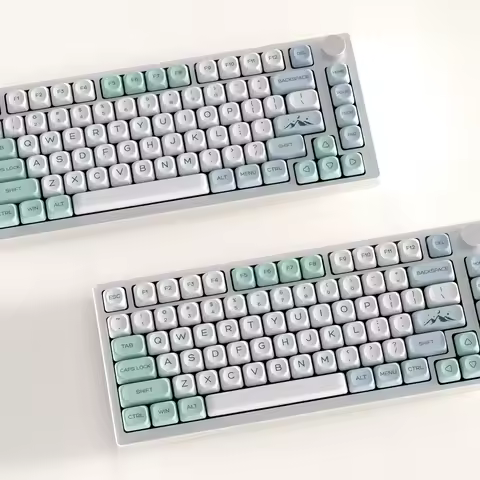KBDiy GMK Keycap KOA Profile PBT GMK Snow Mountain Keycaps For Mechanical Gaming Keyboard 138 Keys C