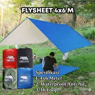 TENDA Flysheet 4x6 Meters Waterproof Tent Cover Anti Air Bivouac Multifunction Flysheet 4x6 Waterpro