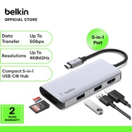 Belkin AVC007fqSGY-V2 Connect USB-C 5-in-1 Multiport Adapter Hub 4K60Hz (laptop,macbook,iPad)