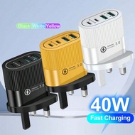 40W 2A2C 4-Port Multi-Function Super Fast Charger, Compatible With Apple 16, 15, 14, 13, Tablets, Sm
